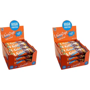 UNIQ2GO Choco Light Midi 16'lı Kutu 2 x Kutu %100 Naturel Portakal Aromalı Proteinli Bar Kutu Içi Adet 40 gr