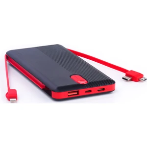 10000 mAh Kendinden Kablolu Powerbank