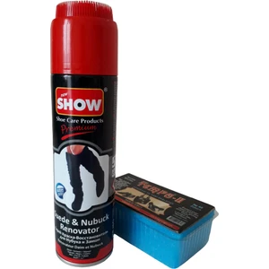Süet Nubuk Sprey 250 ml Siyah Ve Temzileme Süngeri