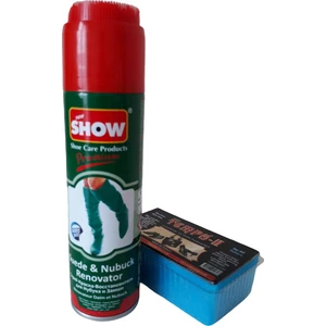 Süet Nubuk Sprey 250 ml Yeşil Ve Temizleme Süngeri