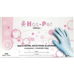 Has Pet Mavi Pudrasız Eldiven S Küçük 100'LÜ