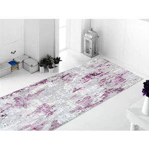 Halı AS013 Desen Mürdüm Renk Kesme Kaymaz Taban Halı Yolluk 100 x 400 cm