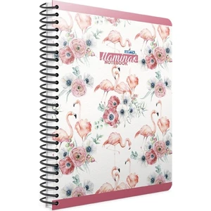 Flamingo Sert Kapak 100 Yaprak Çizgili Defter 17x24