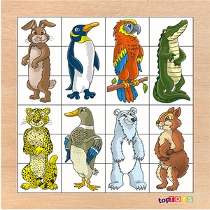 Eşleştir Karıştır Hayvanlar Ahşap Puzzle CS-7028