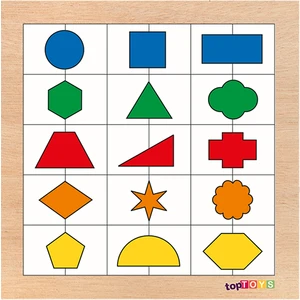 Renkleri ve Şekilleri Sıralayalım - 1 Ahşap Puzzle CS-7020