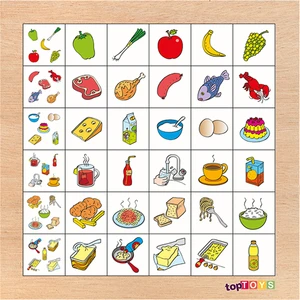 Resimdekileri Bul - Yiyecekler Ahşap Puzzle CS-7022
