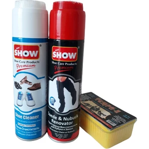 3'lü Show Süet Nubuk Sprey 250 ml Siyah Set
