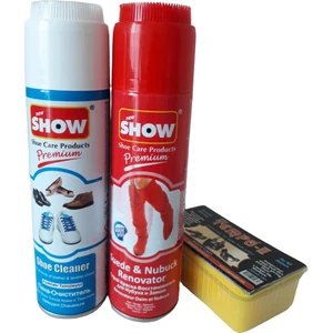 3'lü Show Süet Nubuk Sprey 250 ml Kırmızı Set