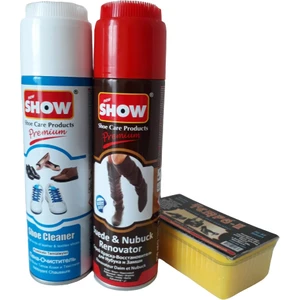 3'lü Show Süet Nubuk Sprey 250 ml Kahverengi Set
