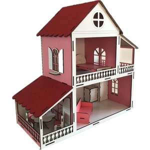 Peri Rüya Ahşap Çocuk Oyun Evi 2 Katlı