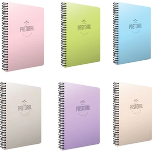 Pastoral Spiralli A4 60 Yaprak Pp Kapak Defter Seti Çizgili 6'lı