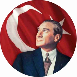 Sticker Atölyesi Atatürk Sticker - 11022 Renkli 12 x 12 cm