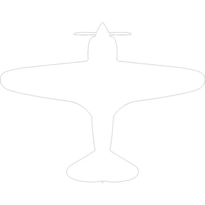 Sticker Atölyesi Beyaz Uçak Silüet Sticker - 25039 Beyaz 6 x 7.5 cm