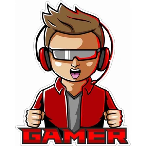 Sticker Atölyesi Gamer - Gaming - Esports Sticker - 29020 Renkli 8 x 6.5 cm