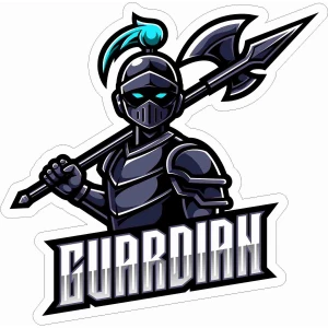 Sticker Atölyesi Guardian - Gamer - Gaming - Esports Sticker - 29013 Renkli 6 x 6 cm