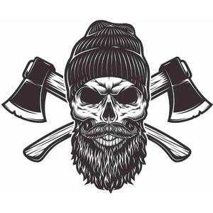 Sticker Atölyesi Hipster - Skull - Outdoor Sticker - 13153 Renkli 8 x 10 cm