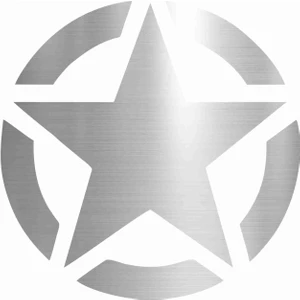 Sticker Atölyesi Metalik Yıldız Sticker - 20516-15 Gümüş 12 x 12 cm