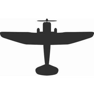 Sticker Atölyesi Siyah Uçak Silüet Sticker - 25034 Renkli 8 x 13 cm