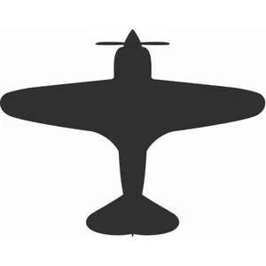 Sticker Atölyesi Siyah Uçak Silüet Sticker - 25038 Siyah 10 x 13 cm