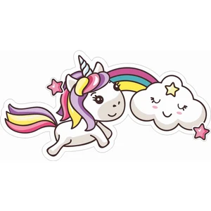 Sticker Atölyesi Unicorn Sticker - 23126 Renkli 6 x 11 cm