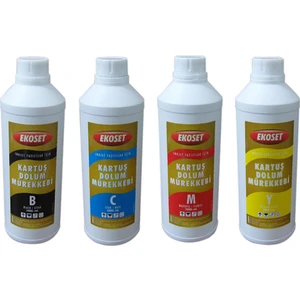 Kartuş Dolum Mürekkebi 4 Renk 4 x 500 ml