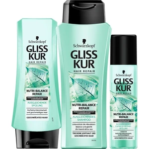 Gliss Nutribalance Repair Şampuan + Krem + Losyon 3'lü Set
