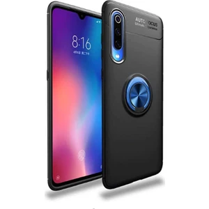 Tekno Grup Oppo A31 Kılıf Ultra Korumalı Yüzüklü Manyetik Ravel Silikon + Cam Ekran Koruyucu Siyah - Mavi