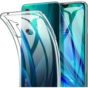 Tekno Grup Realme 6 Kılıf Süper Silikon Kılıf + Nano Ekran Koruyucu Şeffaf