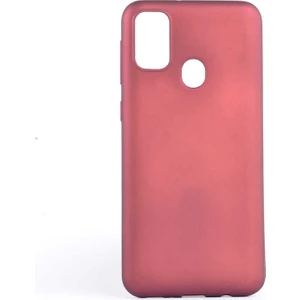 Tekno Grup Samsung Galaxy M31 Kılıf Mat Premium Silikon Kılıf + Nano Ekran Koruyucu Bordo
