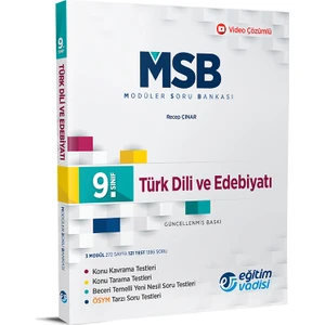 Eğitim Vadisi Yayınları 9.Sınıf Türk Dili ve Edebiyatı Modüler Soru Bankası
