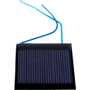 Emay Center Küçük Mini Güneş Paneli 4 x 4 cm 3V 0,1A + ve - Uç Kablolu