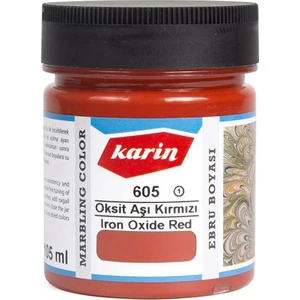 Ebru Boyası Ezilmiş 605 Oksit Aşı Kırmızı 105CC