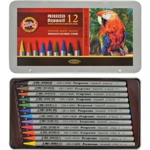 Koh-I-Noor Progresso Aquarell Woodless Coloured Pencil Set 12LI