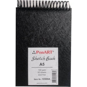 Sketch Book Üstten Spiralli Çizim Defteri 100G A5 50 Sy