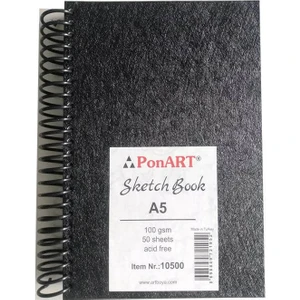 Sketch Book Yandan Spiralli Çizim Defteri 100G A5 50 Sy