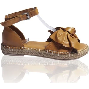 Bueno Shoes Fiyonk Detaylı Deri Kadın Düz Sandalet 9N3008
