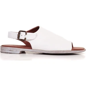 Bueno Shoes Önden Açık Deri Kadın Düz Sandalet 9N5000