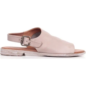 Bueno Shoes Önden Açık Deri Kadın Düz Sandalet 9N5000