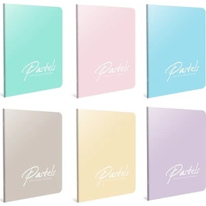 Pastels Tel Dikişli A4 40 Yaprak PP Kapak Defter Çizgili 6'lı