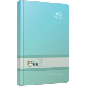 The Book Pastels Sert Kapak Çizgili Defter 120 Yaprak 17 x 24 cm Turkuaz