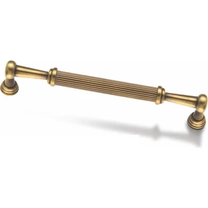Lotus Model Antik Sarı Mobilya Dolap Çekmece Kulpları 128 mm