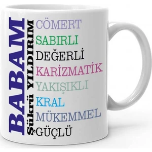 Hediye Panayırı Babalar Günü Hediyesi Isim Baskılı Babam Kupa Bardak
