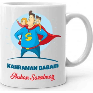 Hediye Panayırı Babalar Günü Hediyesi Kahraman Babam Kupa Bardak