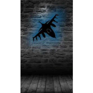 Ledli F16 Uçak Ahşap Tablo