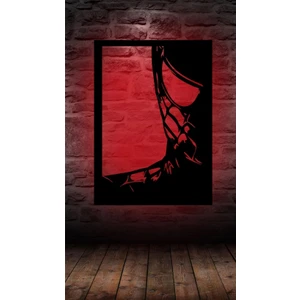 Ledli  Spıderman Ahşap Tablo