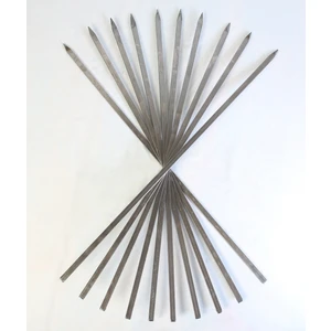 Paslanmaz Krom 10 Adet Şiş Kanat Şiş Sebze Şişi 60 cm 1 cm