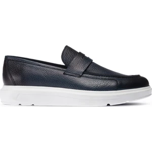 Deri Mavi Comfort Erkek Loafer