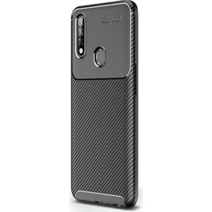 Oppo A91 Kılıf Negro Karbon Dizayn Silikon Siyah