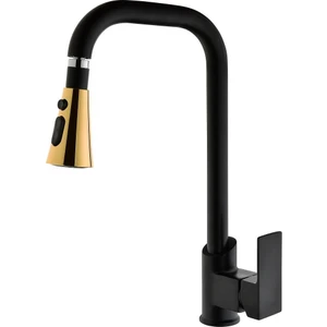 Karya Siyah Gold Uzun Çift Fonksiyonlu Mutfak Bataryası