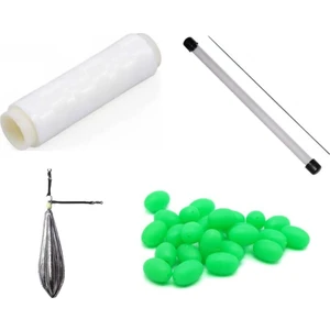 Balık Avı Hazır Set Aparatlı Sörf Kurşun 60 G Yem Ipi Yem Şişi Fosforlu Boncuk